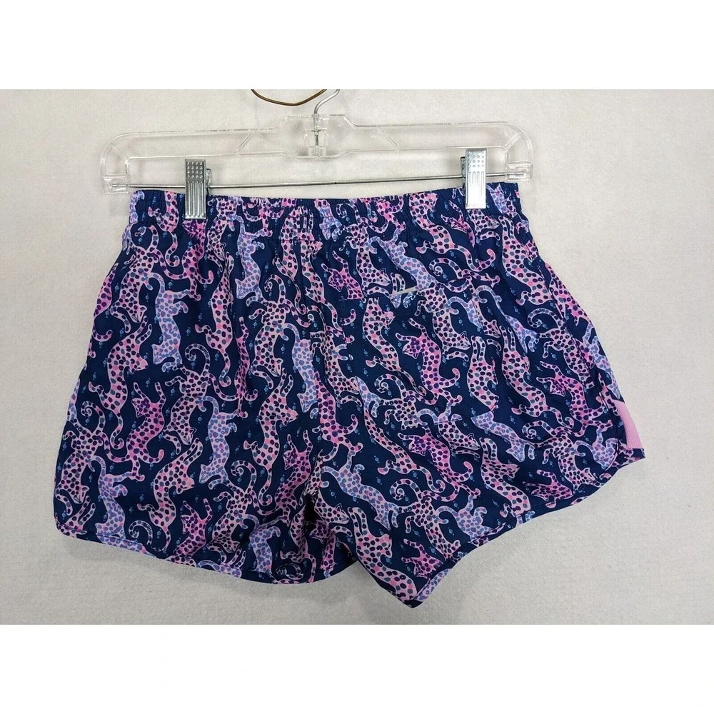 Lilly Pullitzer Luzletic Womens Shorts Athletic Size XS Polyester Pink‎ Blue
